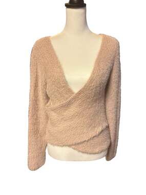 Alya Pink Fuzzy Sweater Size Small